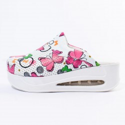 Pembe Kelebekler Desenli Ortopedik Orjinal Airmax Sabo Terlik