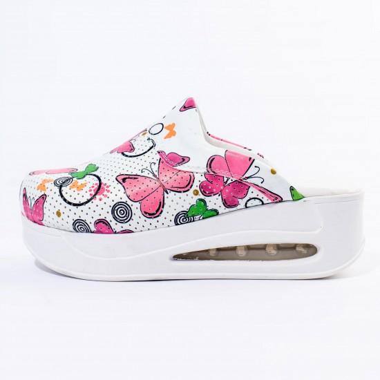 Pembe Kelebekler Desenli Ortopedik Orjinal Airmax Sabo Terlik