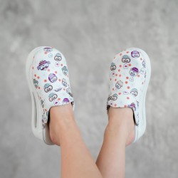 2025 Kadın Beyaz Baykuş Desenli Ortopedik Airmax Sabo Terlik 2025 Kadın Beyaz Baykuş Desenli Ortopedik Airmax Sabo Terlik