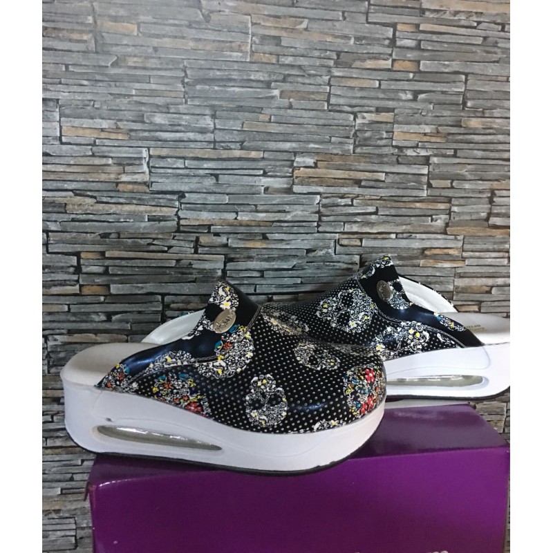 Sabots Terlik Sabo Air Max ST669 Pour Femme - Semelle Amortie 5,5cm - Cuir Confortable
