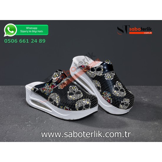 Air Max Kurukafa Desenli  Ortopedik Sabo Terlik