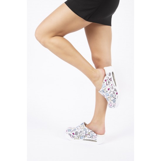 Air Max Beyaz Hastane Temali Ortopedik Sabo Terlik