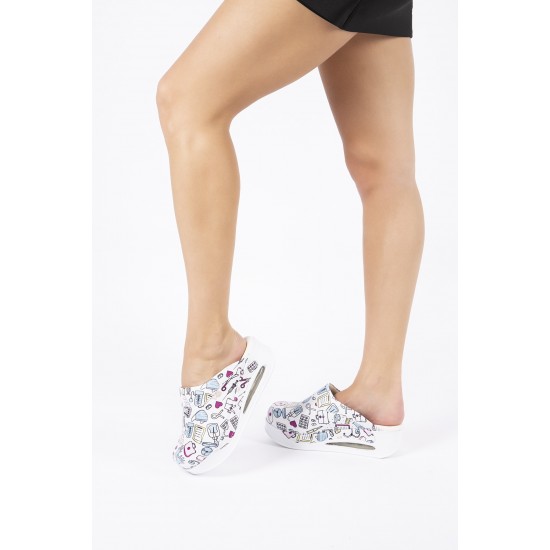 Air Max Beyaz Hastane Temali Ortopedik Sabo Terlik