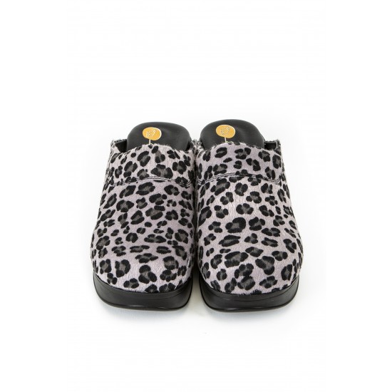 Air Max Gri Leopar Desenli Ortopedik Sabo Terlik