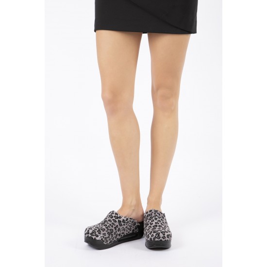 Air Max Gri Leopar Desenli Ortopedik Sabo Terlik