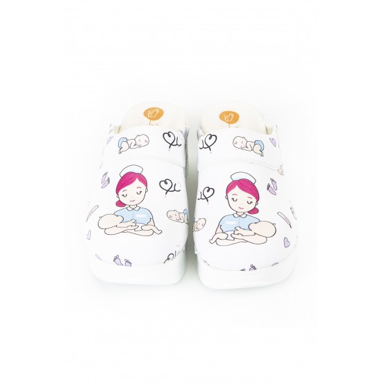 Air Max Hemşire Yeni Doğan Temali Ortopedik Sabo Terlik