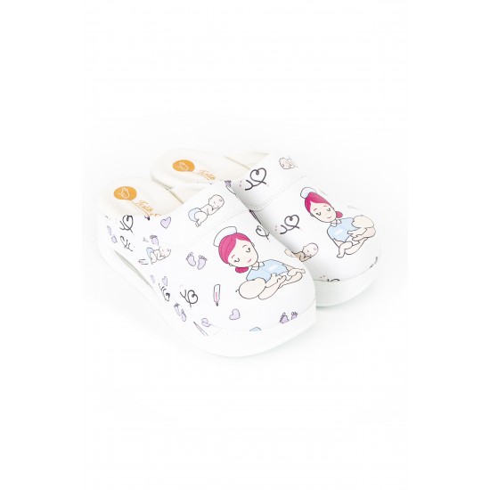 Air Max Hemşire Yeni Doğan Temali Ortopedik Sabo Terlik