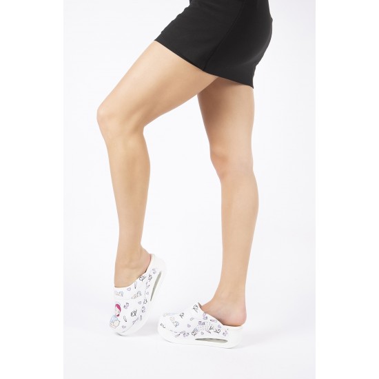 Air Max Hemşire Yeni Doğan Temali Ortopedik Sabo Terlik