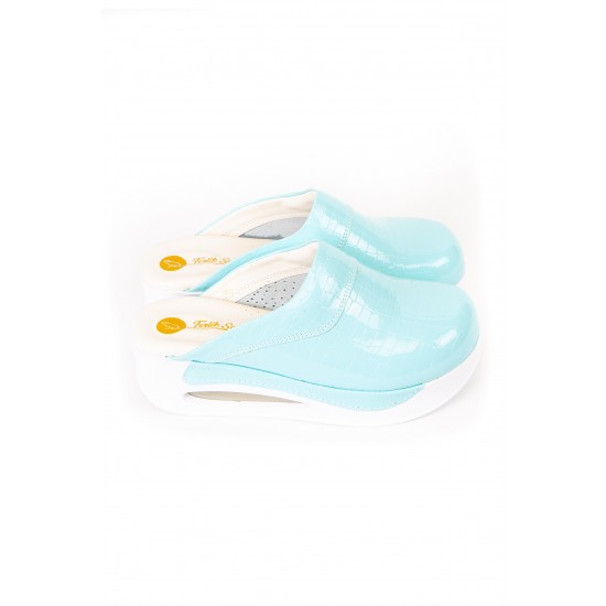 Air Max Turkuaz Dokulu Ortopedik Sabo Terlik