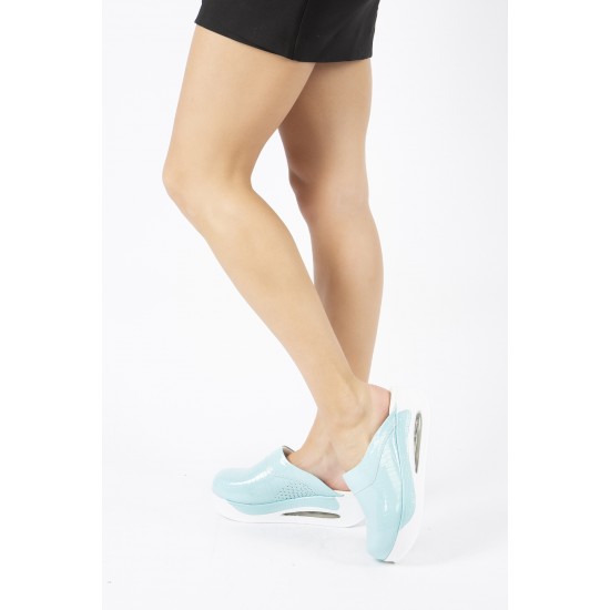 Air Max Turkuaz Dokulu Ortopedik Sabo Terlik