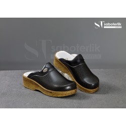 Erkek Siyah Ortopedik  Sabo Terlik 601 Erkek Siyah Ortopedik  Sabo Terlik 601