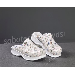 Ortopedik Çiçekli Sabo Terlik  