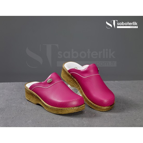 Ortopedik Fuşya Brown Taban Sabo Terlik