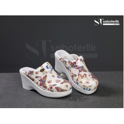 Ortopedik Kelebek Desenli Dolgu Taban Sabo Terlik Ortopedik Kelebek Desenli Dolgu Taban Sabo Terlik