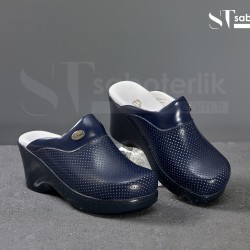 Ortopedik Lacivert Dolgu  Taban Sabo Terlik  