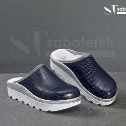 Ortopedik Lacivert Traktör Taban Sabo Terlik  