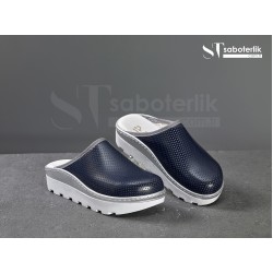 Ortopedik Lacivert Traktör Taban Sabo Terlik  