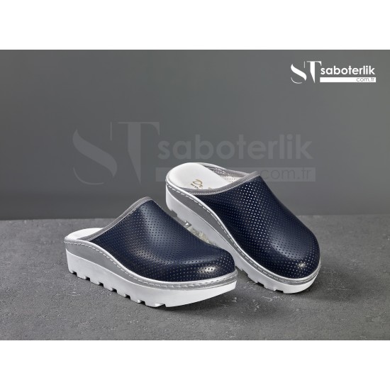 Ortopedik Lacivert Traktör Taban Sabo Terlik