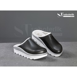 Ortopedik Siyah Traktör Taban Sabo Terlik  