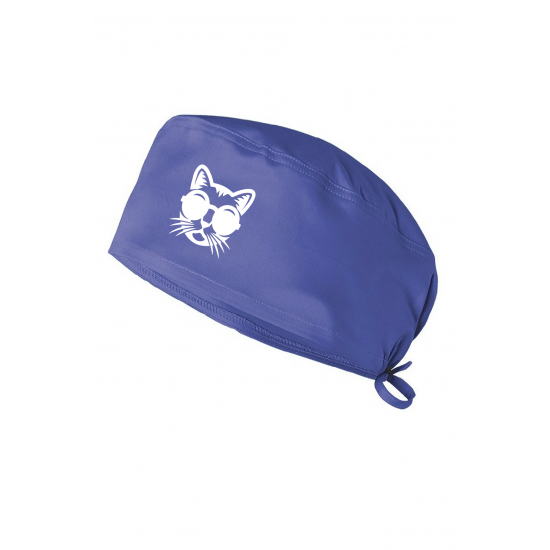 Gözlüklü Kedi Baskılı Doktor Hemşire Bonesi, Diş Hekimi Bonesi, Şef Aşcı Bonesi Cerrahi Bone