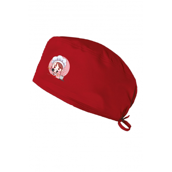 Kadın Chef Baskılı Şef Aşcı Bonesi Diş Hekimi Bonesi Doktor Hemşire Bonesi Cerrahi Bone