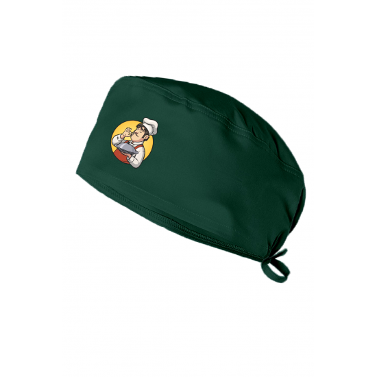 Erkek Chef Baskılı Şef Aşcı Bonesi Diş Hekimi Bonesi Doktor Hemşire Bonesi Cerrahi Bone