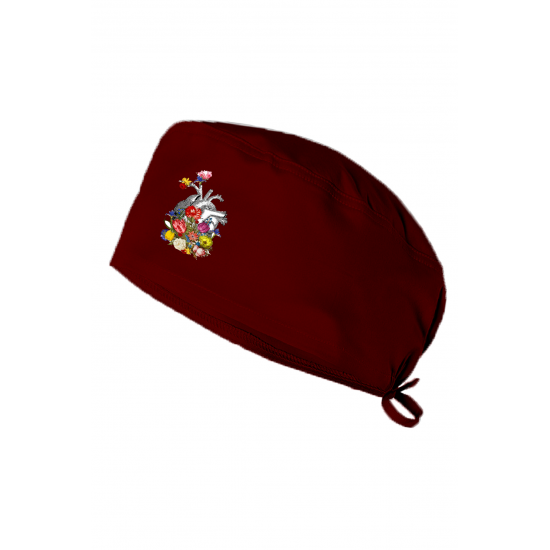 Çiçekli Kalp Baskılı Doktor Hemşire Bonesi Diş Hekimi Bonesi Şef Aşcı Bonesi Cerrahi Bone