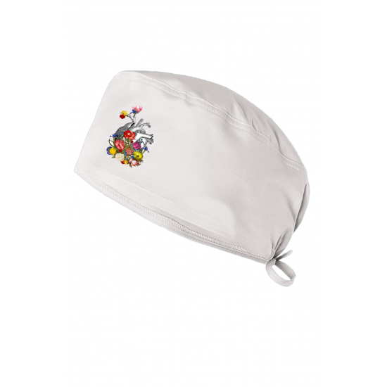 Çiçekli Kalp Baskılı Doktor Hemşire Bonesi Diş Hekimi Bonesi Şef Aşcı Bonesi Cerrahi Bone