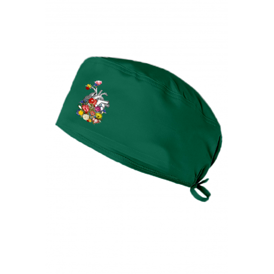 Çiçekli Kalp Baskılı Doktor Hemşire Bonesi Diş Hekimi Bonesi Şef Aşcı Bonesi Cerrahi Bone