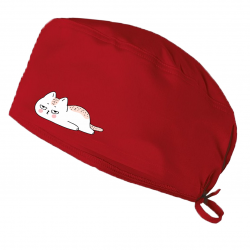 Üşengeç Kedi Baskılı Doktor Hemşire Bonesi Diş Hekimi Bonesi Şef Aşcı Bonesi Cerrahi Bone Chef Bandanası