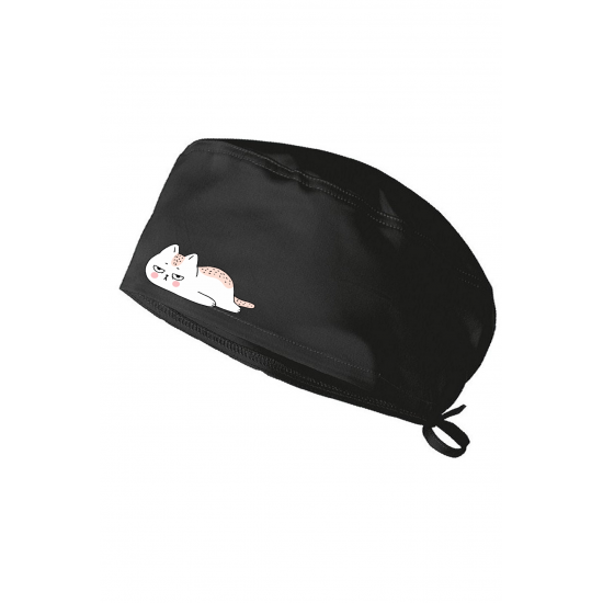 Üşengeç Kedi Baskılı Doktor Hemşire Bonesi Diş Hekimi Bonesi Şef Aşcı Bonesi Cerrahi Bone Chef Bandanası