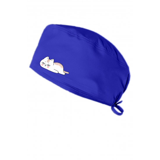 Üşengeç Kedi Baskılı Doktor Hemşire Bonesi Diş Hekimi Bonesi Şef Aşcı Bonesi Cerrahi Bone Chef Bandanası