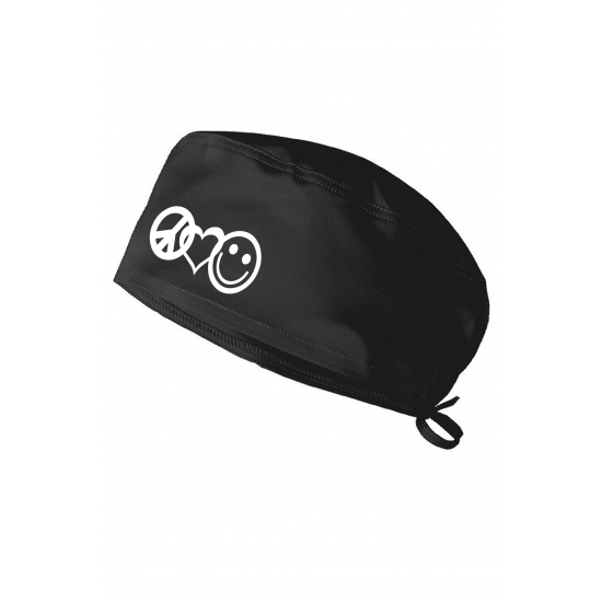 Gülen Yüz Baskılı Doktor Hemşire Bonesi Diş Hekimi Bonesi Cerrahi Bone Chef Bandanası