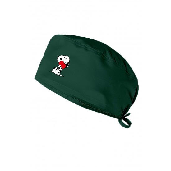 Snoppy Kalp Baskılı Doktor Hemşire Bonesi Diş Hekimi Bonesi Şef Aşçı Bonesi Cerrahi Bone Chef Bandanası