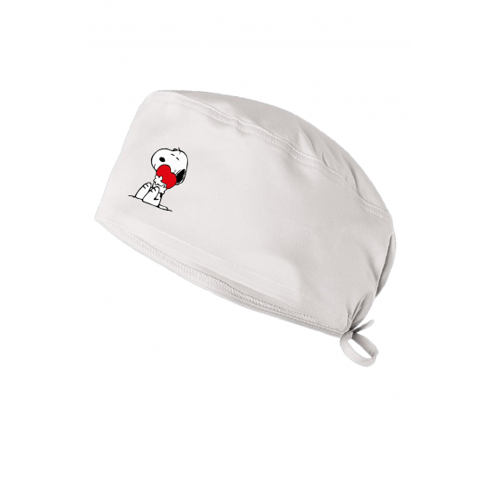 Snoppy Kalp Baskılı Doktor Hemşire Bonesi Diş Hekimi Bonesi Şef Aşçı Bonesi Cerrahi Bone Chef Bandanası