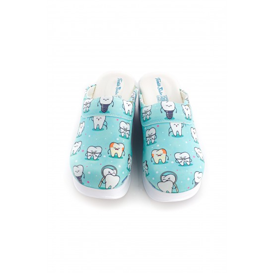Air Max Mavi Diş Desenli Ortopedik Sabo Terlik