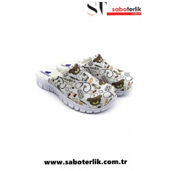 Cushy Ortopedik Ayıcıklı Sabo Terlik   Cushy Ortopedik Ayıcıklı Sabo Terlik