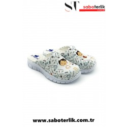 Cushy Ortopedik Hemşire Temalı Sabo Terlik   Cushy Ortopedik Hemşire Temalı Sabo Terlik