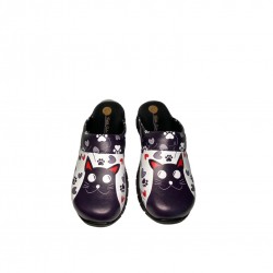 Cushy Ortopedik Siyah Kedi Desenli Sabo Terlik  