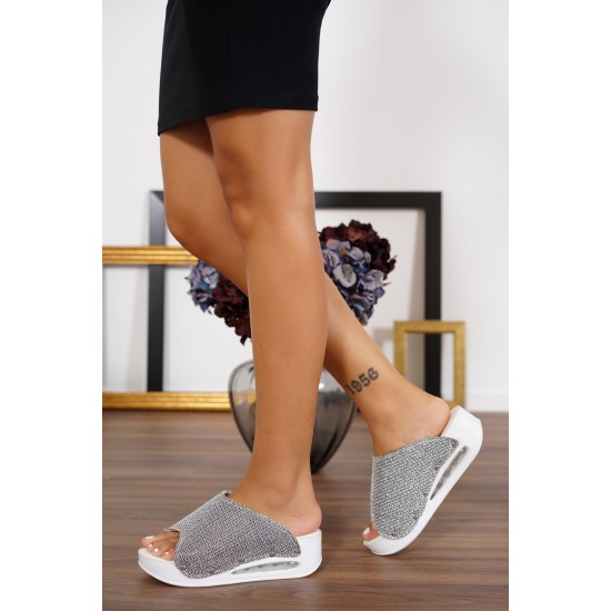 Açık Airmax Gümüş Hasır Ortopedik Sabo Terlik Açık Airmax Gümüş Hasır Ortopedik Sabo Terlik