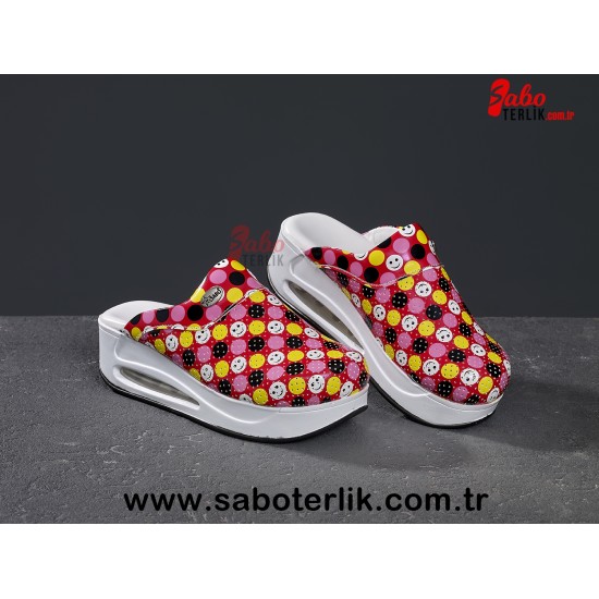 Air Max Smile Desenli Ortopedik Sabo Terlik