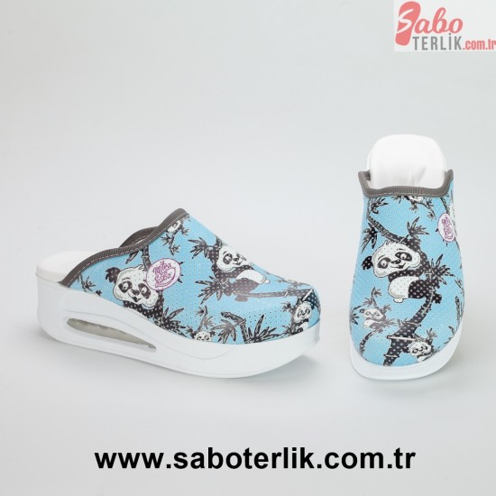 Air Max Panda Desenli Ortopedik Sabo Terlik