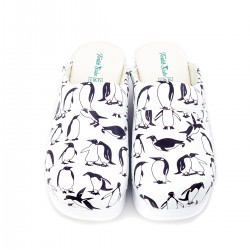 Air Max Beyaz Penguen Desenli Ortopedik Sabo Terlik