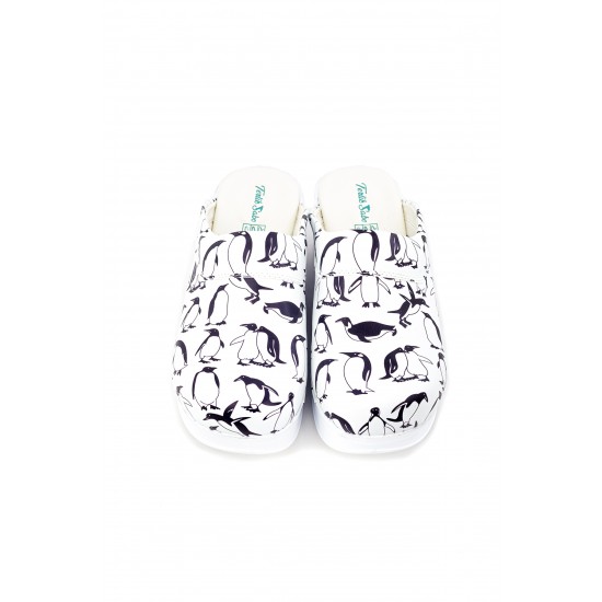 Air Max Beyaz Penguen Desenli Ortopedik Sabo Terlik