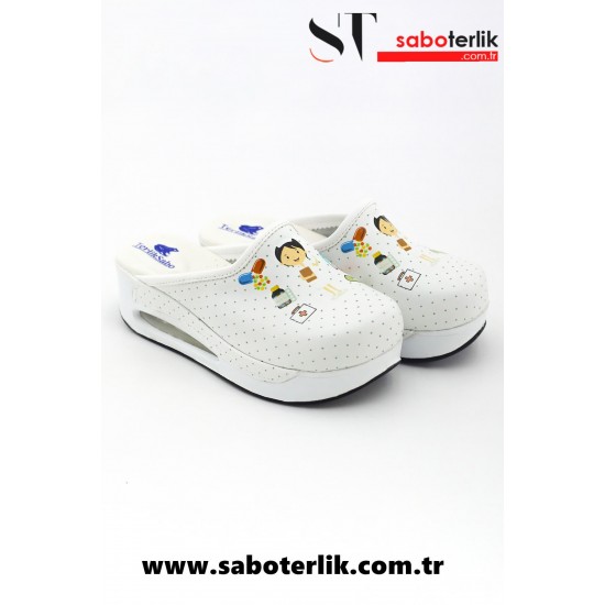Air Max Hemşire Temalı Desenli Ortopedik Sabo Terlik