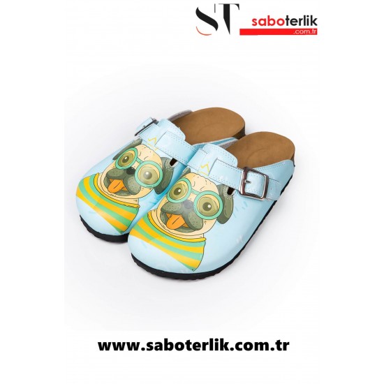 Mantar Taban Pug Desenli Ortopedik Sabo Terlik