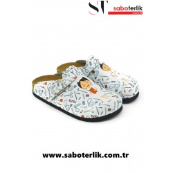 Mantar Taban Hemşire Temali Ortopedik Sabo Terlik