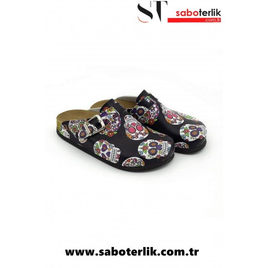 Mantar Taban Kurukafalı Ortopedik Sabo Terlik