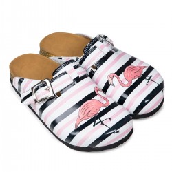 Mantar Taban Flamingo Desenli Ortopedik Sabo Terlik