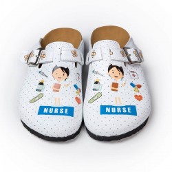 Mantar Taban Hemşire Temalı Ortopedik Sabo Terlik